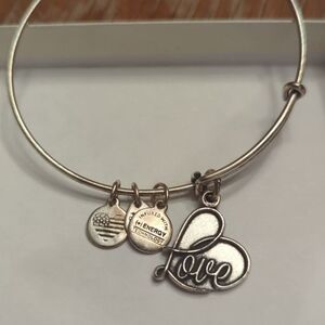 Alex and Ani Gold Love Charm Bracelet